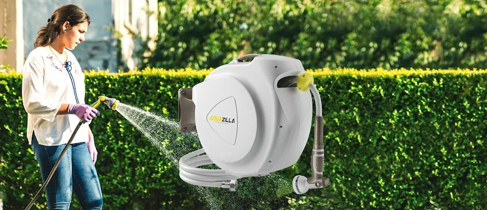 AQUAZILLA Durable Wall Mounted Water Hose Reel