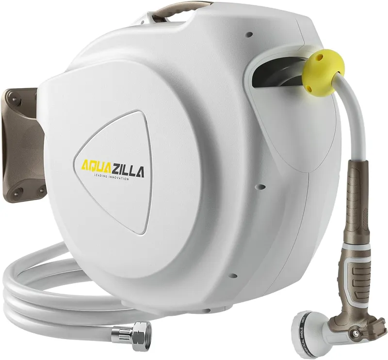 AQUAZILLA Retractable Garden Hose Reel, 5 8 in 100+6 ft